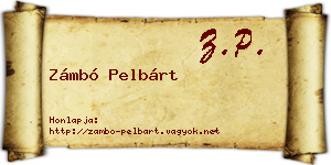 Zámbó Pelbárt névjegykártya